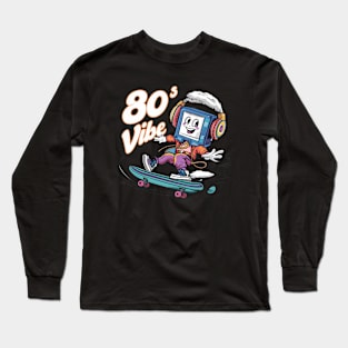 Retro Groove 80s Vibes T-Shirt Long Sleeve T-Shirt